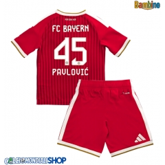 Maglie da calcio Bayern Munich Aleksandar Pavlovic #45 Prima Maglia Bambino 2026-27 Manica Corta + Pantaloni corti)
